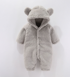 Mini Fashion™ - Mit Kapuze - Fleece-Strampler