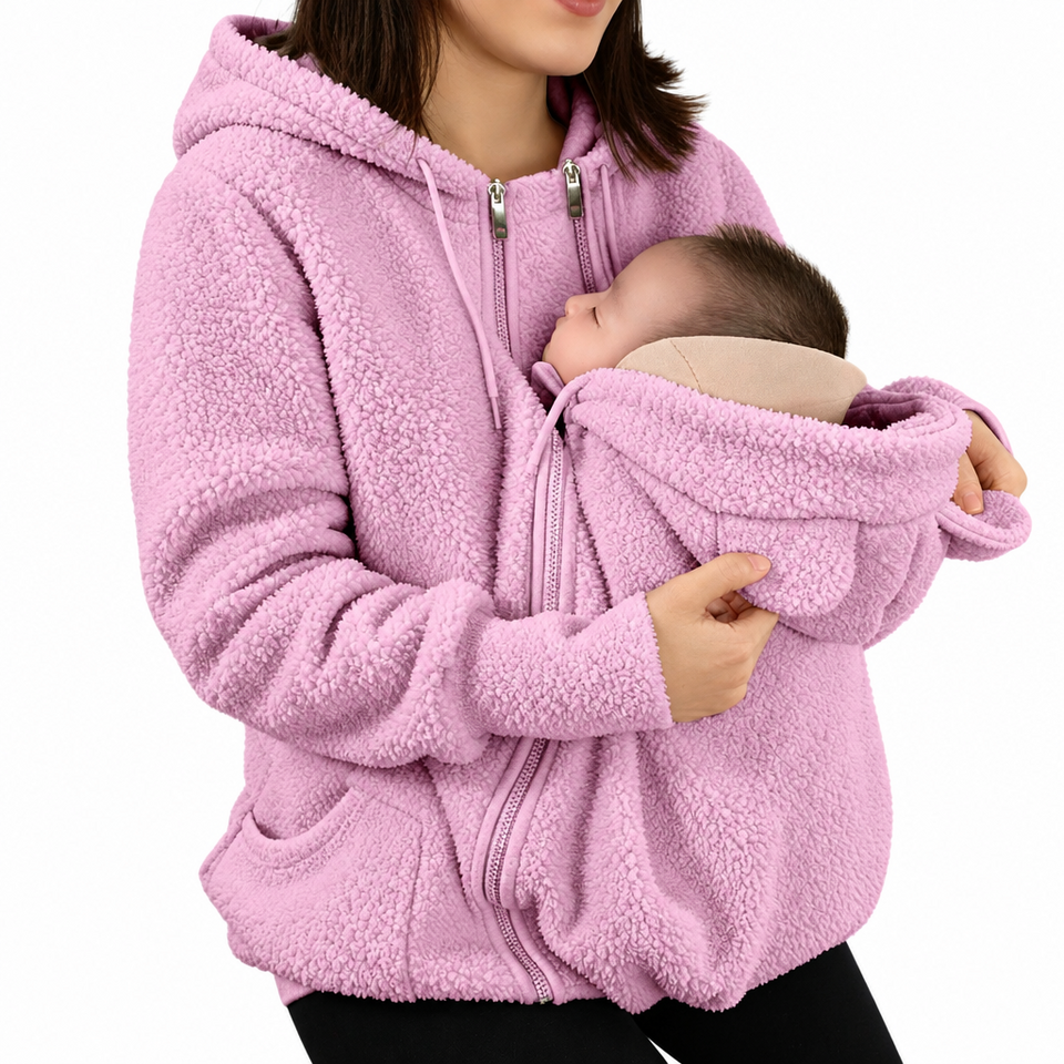 MamaNest – Warm & praktisch – 2-in-1-Tragejacke für Mama und Baby