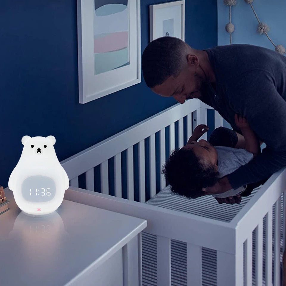 Bear Alarm™ - Søvntræner for børn - Vækkeur med natlys