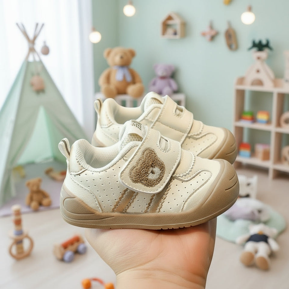 KinderMove – Robust og smidig - Velcro-sneakers med bjørnemotiv