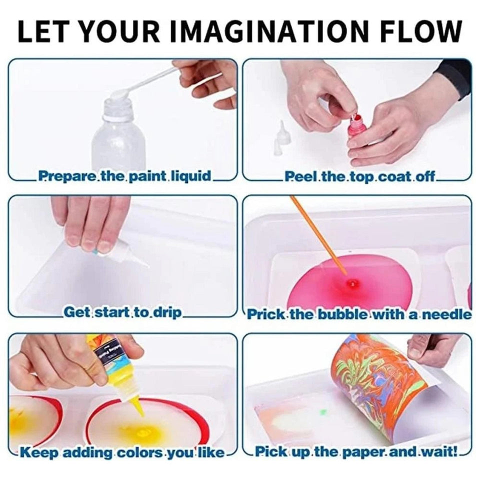 Water Marbling Paint Set™ - Farverige vandbaserede kunstværker - Malingssæt