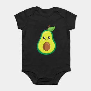 Mini Fashion™ - Familien-Parter-Look - Avocado T-Shirt Schwarz