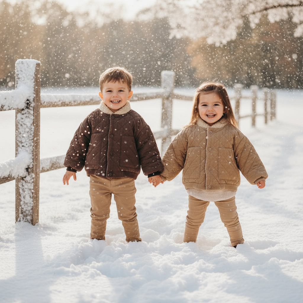 LittleWanderer – Warm & stilvoll – Gesteppte Kinderjacke