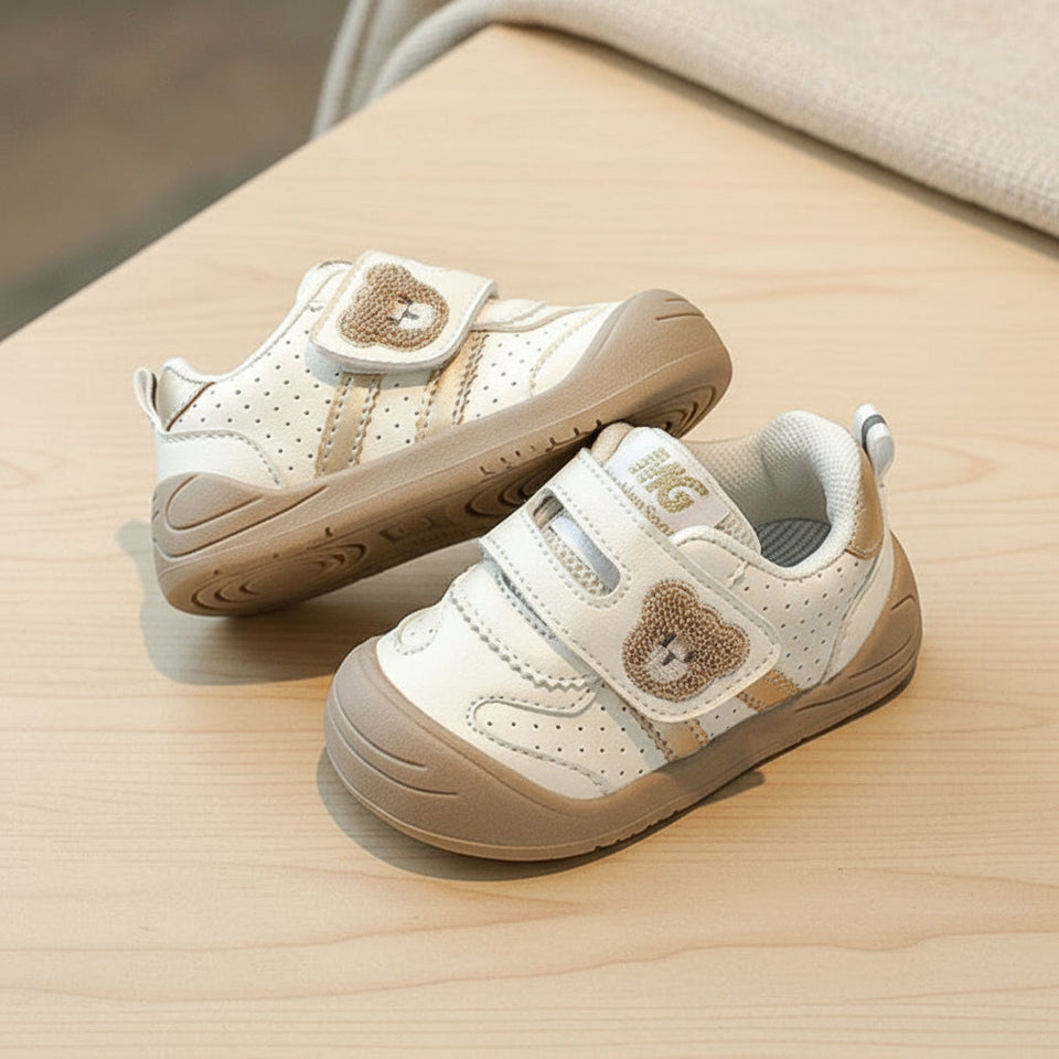 KinderMove – Robust og smidig - Velcro-sneakers med bjørnemotiv