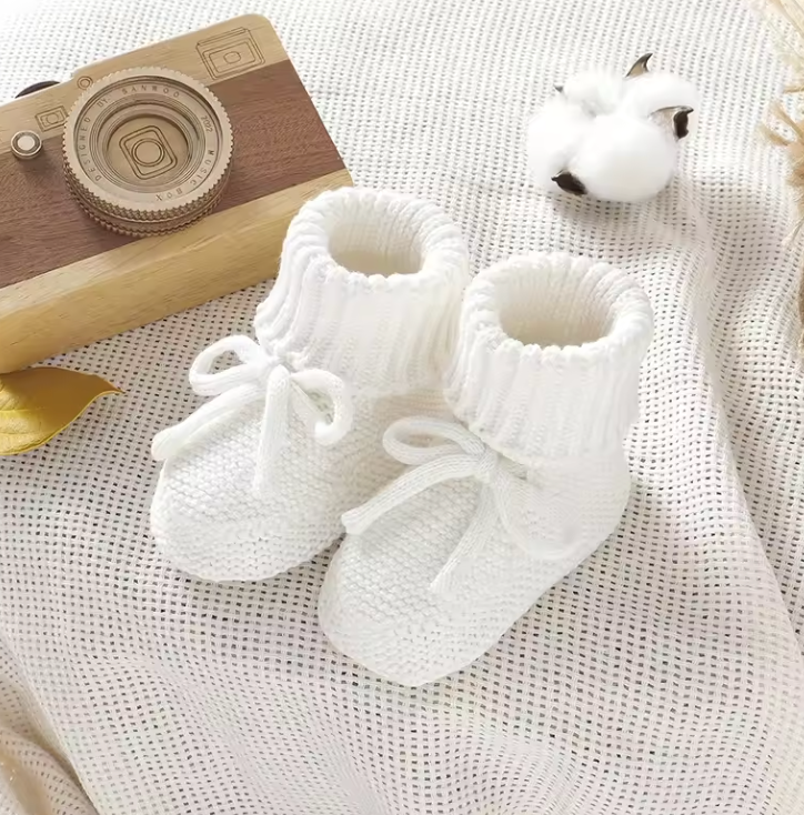 SnuggleSteps – Varme og bløde – strikkede babysko