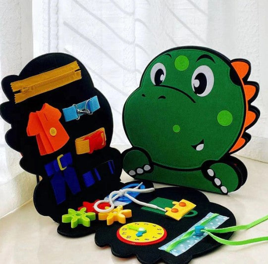Toddler Busy Board™ - Sanseeventyr - Dino filtbog