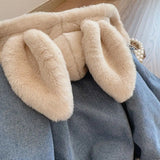 Girls Bunny Denim Coat – Varm & behagelig – Børnejakke