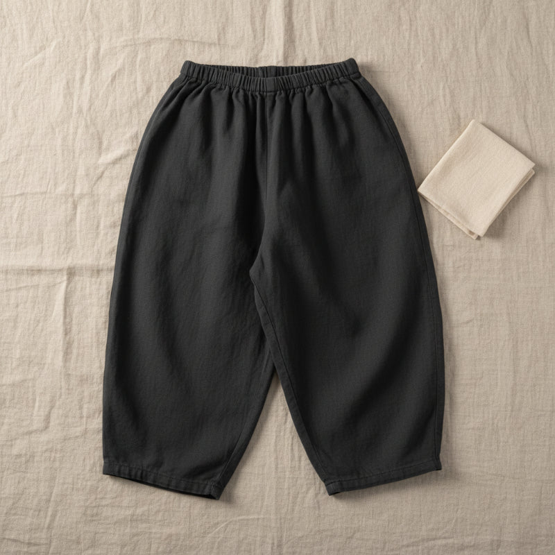 Plaid Cotton Pants – Leicht & atmungsaktiv – Lässige Hose im Ballon-/Harem-Stil