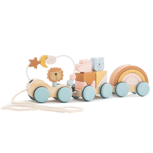 Bead Tracks™ – Zug, Auto & Motorik - Holzperlen- und Schlepperset