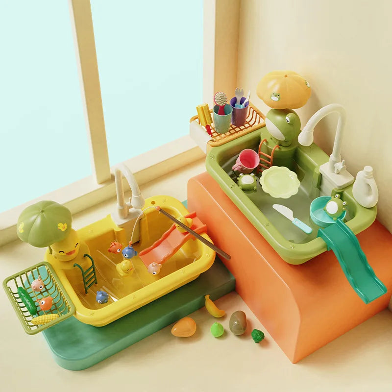 Children Kitchen – Sjov og læring i vand – 2-i-1 legevaske