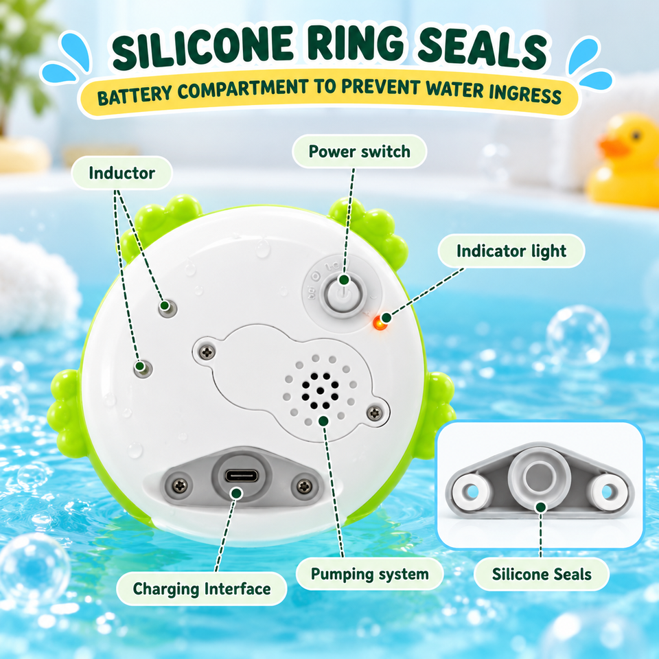 FrogSplash – Fröhlich & interaktiv – Automatischer Springbrunnen für die Badewanne