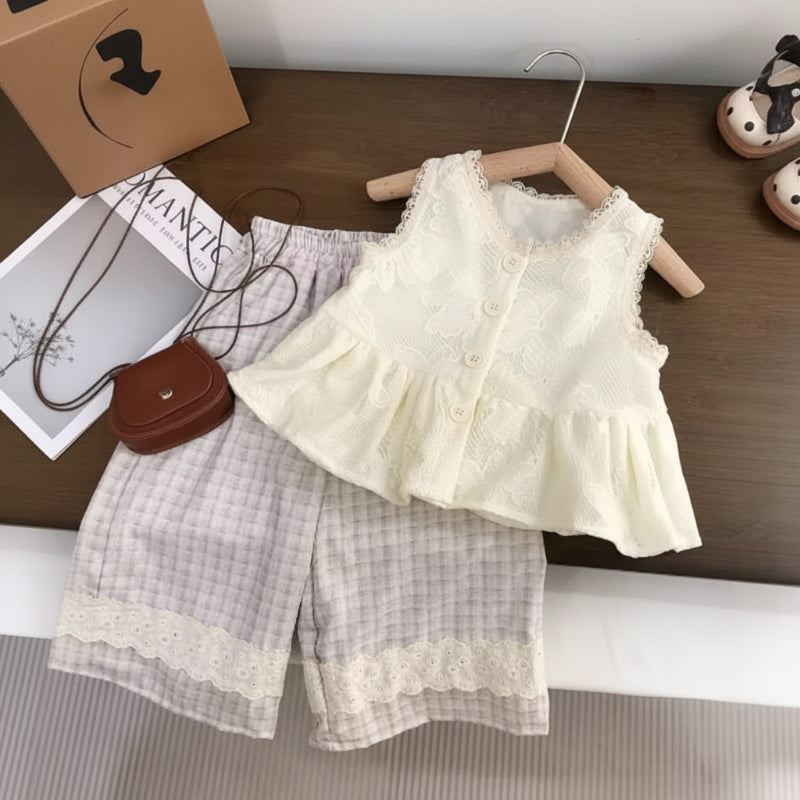 Sleeveless Tops & Pants – Weich & stilvoll – Sommer-Set für Kinder