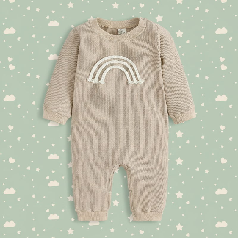 SnuggleHue – Weich & bequem – Regenbogen-Baby-Strampler
