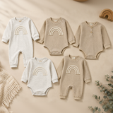 SnuggleHue – Weich & bequem – Regenbogen-Baby-Strampler