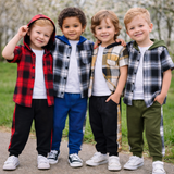 Boys Checkered Outfit – Trendy og behageligt – Børnetøjssæt med tern