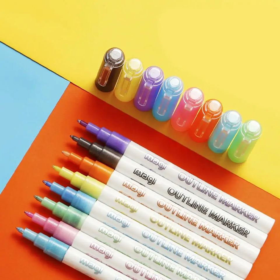 FluoroSketch Markers™ - Leuchtende Kreativität - Farbige Marker