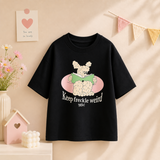 SunnyKids – Bequem & niedlich – Oversize-T-Shirt mit Cartoon-Aufdruck