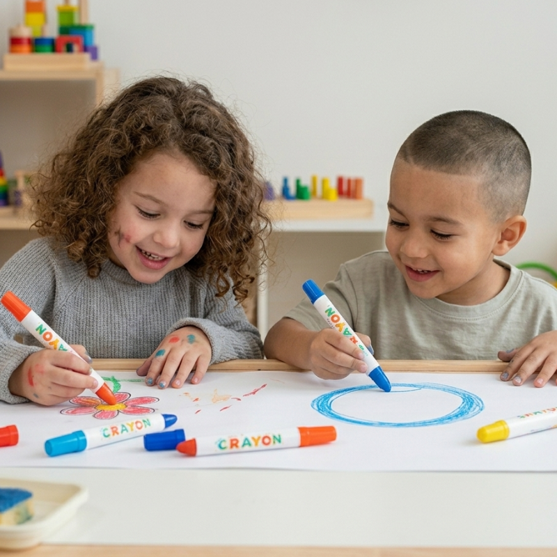 TinyArt – Lernfördernd & sicher – Set mit wasserlöslichen, abwaschbaren Stiften