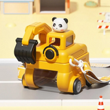 TinyExcavators – Einzigartig & praktisch – Bagger-Trinkflasche mit Strohhalm