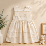 Sleeveless Dress – Elegant & bequem – Kleid mit Spitzenkragen