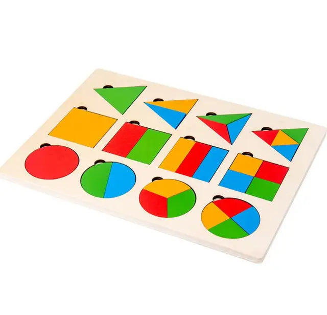 Woods™ - Puzzle-Spaß für Kleinkinder - Geometrisches Montessori-Formen-Puzzle