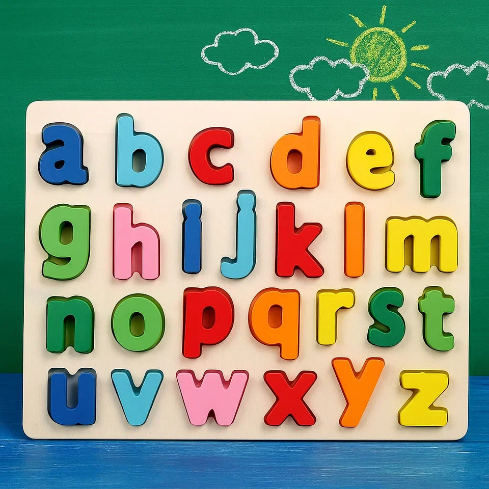 AlphaBlocks – Træ & Pædagogisk – 3D-bogstavpuslespil