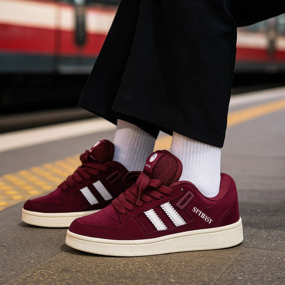 UrbanStep – Trendy & bequem – Bordeauxrote Sneaker