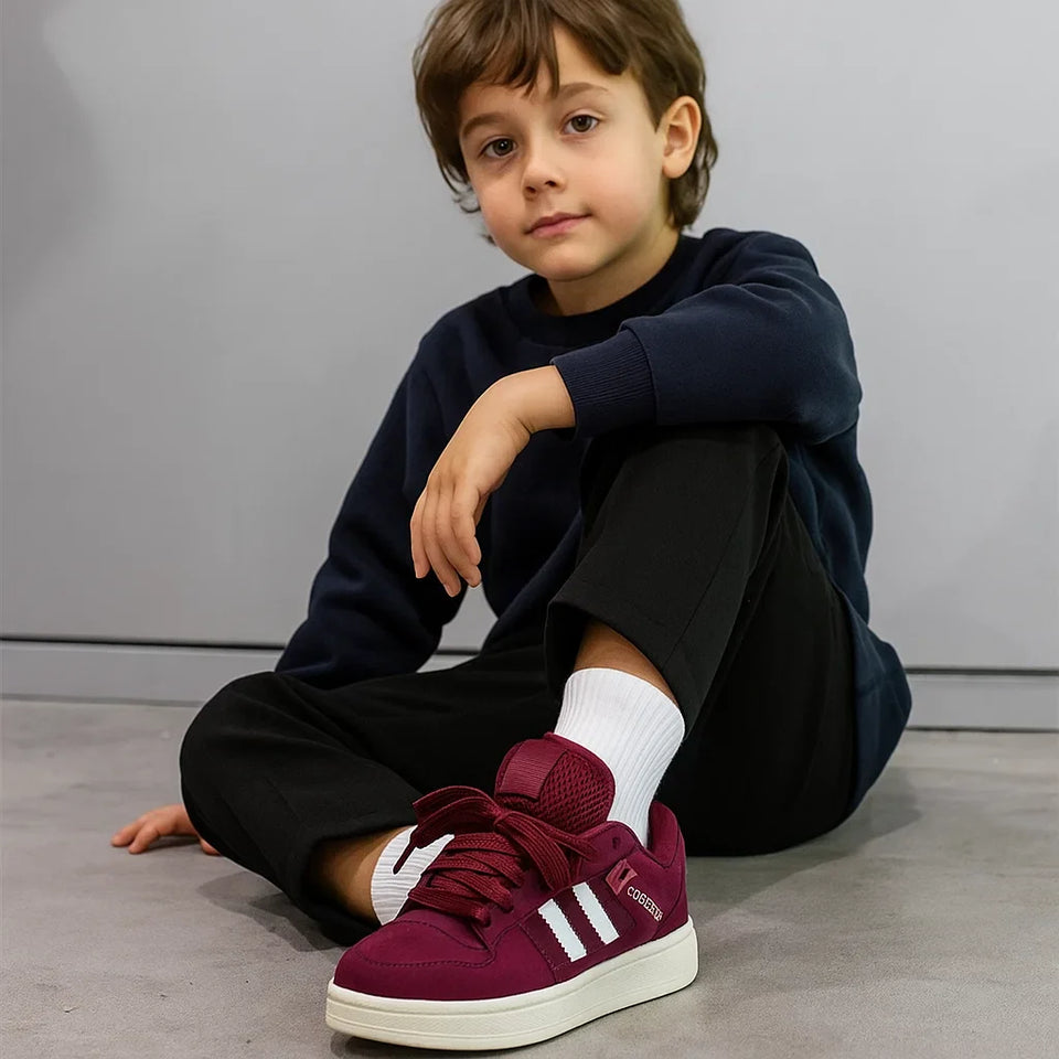 UrbanStep – Trendy & bequem – Bordeauxrote Sneaker