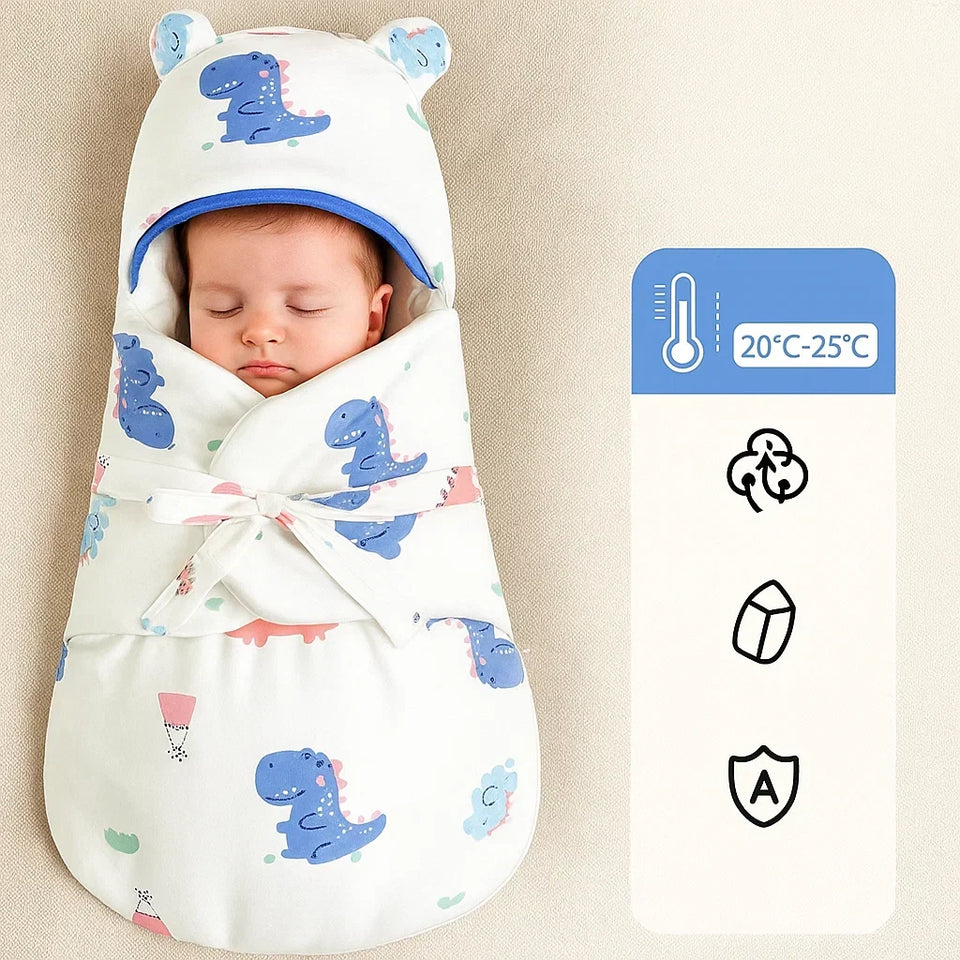 SnuggleBear – Komfort og bekvemmelighed – Bomuldsbaby-svøb til indpakning
