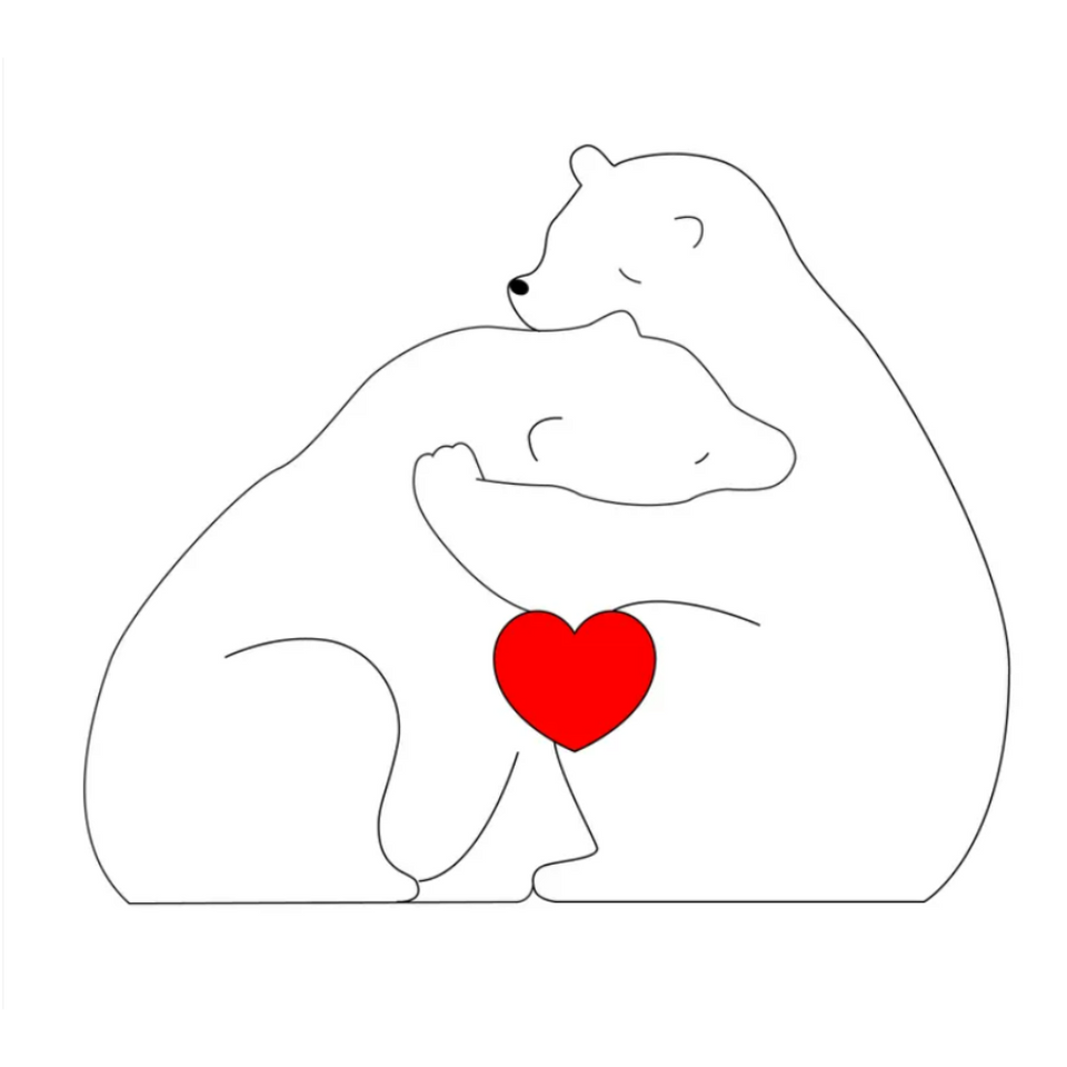 Family Puzzle™ – Personalisiertes Muttertagsgeschenk mit Bärenfamilie