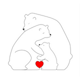 Family Puzzle™ – Personalisiertes Muttertagsgeschenk mit Bärenfamilie