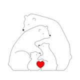 Family Puzzle™ – Personalisiertes Muttertagsgeschenk mit Bärenfamilie
