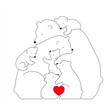Family Puzzle™ – Personlig morsdagsgave med bjørnefamilie