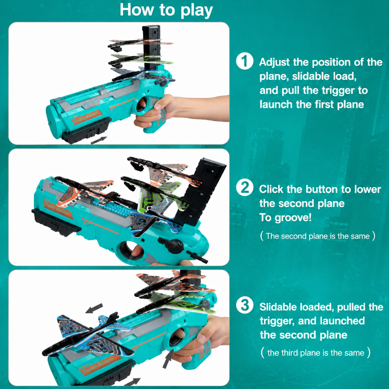 FlyHero – Kreativ & interaktiv – Kinder-Flugzeug-Blaster