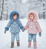FurDream – Denim Look – Vinterjakke med hætte