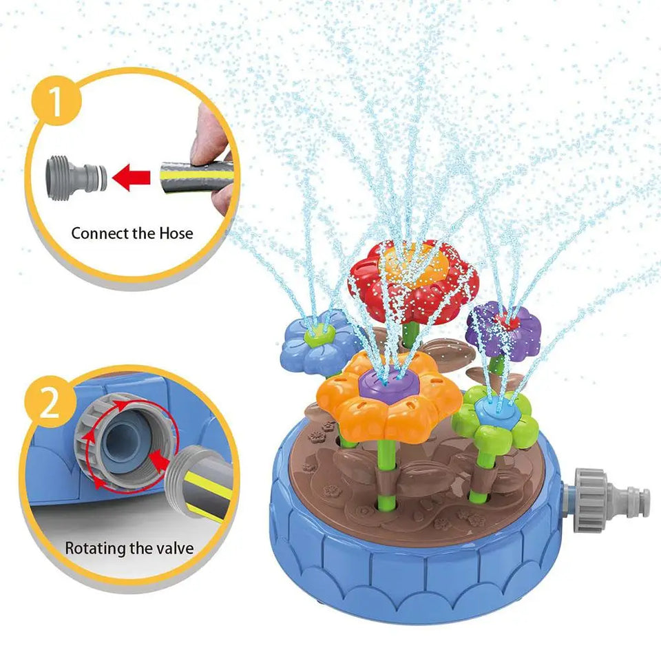 Aqua Bloom - Drehen & Spritzen – Wasserspielzeug Blumensprinkler