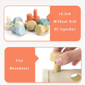 Magnet Toys™ - Kreativität und motorische Fähigkeiten - Montessori Schiebe- und Schraubenspaß