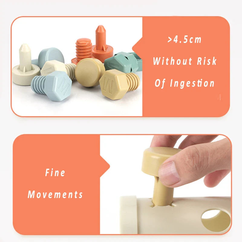 Magnet Toys™ - Kreativität und motorische Fähigkeiten - Montessori Schiebe- und Schraubenspaß