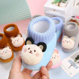 CuddleSteps – Warm und rutschfest – Tier-Babyschuhe