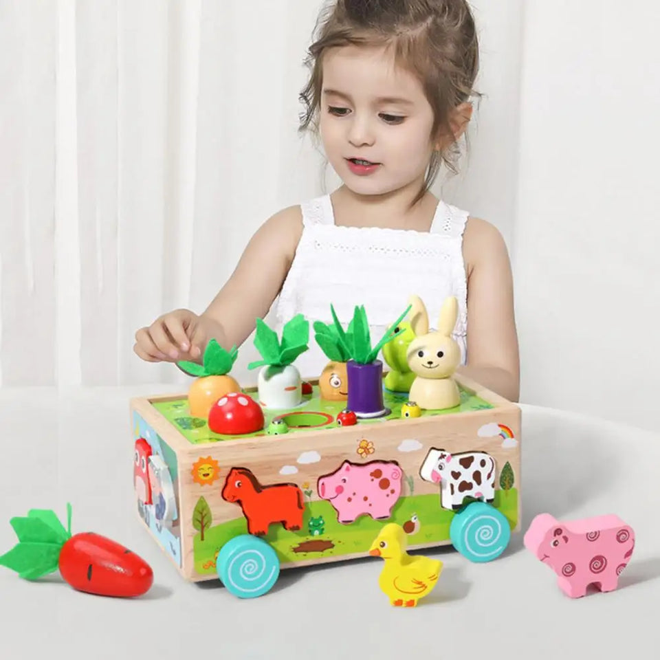 Woods™ - Formenspaß im Bollerwagen - Tiere und Gemüse-Puzzle