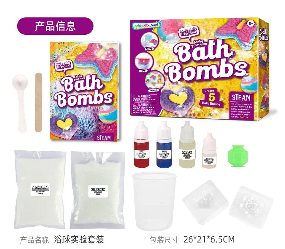 BathBombs – Farbenfroh & lehrreich – DIY-Set für Badebomben