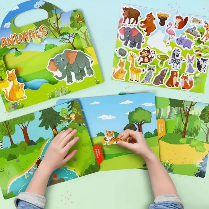 StickerFun – Farbenfroh und lehrreich - Wiederverwendbares Stickerbuch