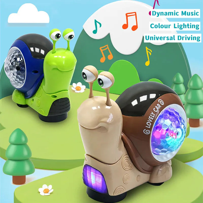 Music Snail™ -  Leuchtender Spielkamerad - Spielzeugschnecke & Krabbe