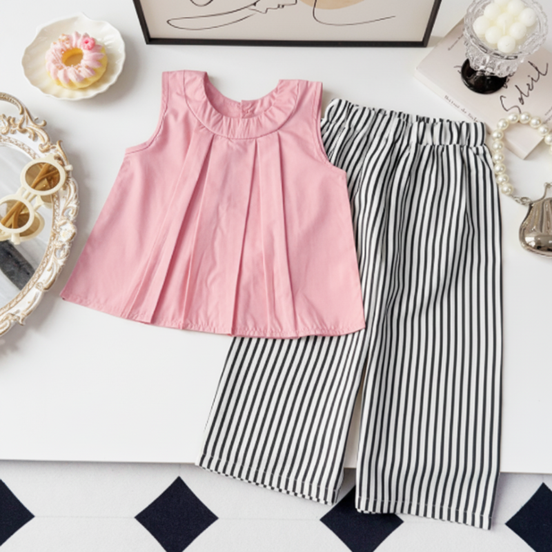 Sleeveless Tops & Pants – Weich & stilvoll – Sommer-Set für Kinder