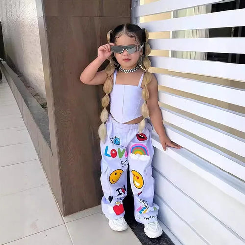 Mini Fashion™ - Modisches Kinder Tank Top & Hosen Set