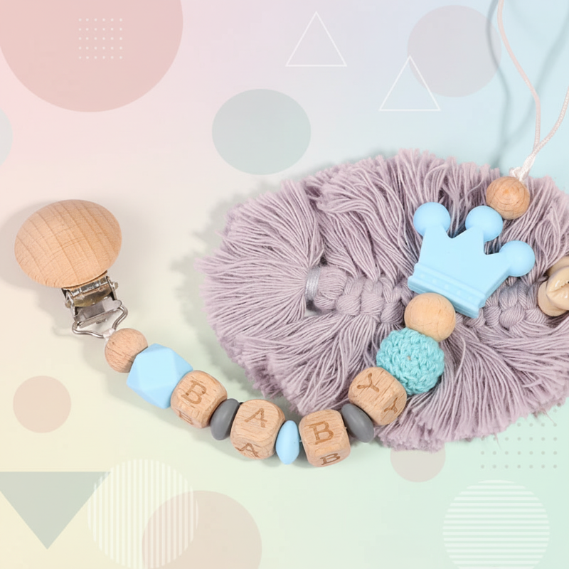 Personalized Pacifier Chain – Sicher & stilvoll – Personalisierte Schnullerkette