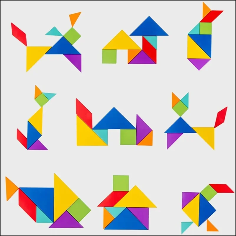 Woods™ - Förderung des logischen Denkens - Tangram-Puzzle aus Holz