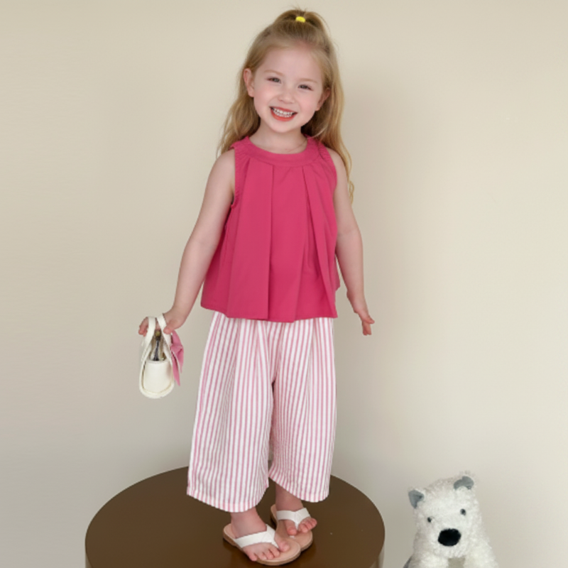 Sleeveless Tops & Pants – Weich & stilvoll – Sommer-Set für Kinder
