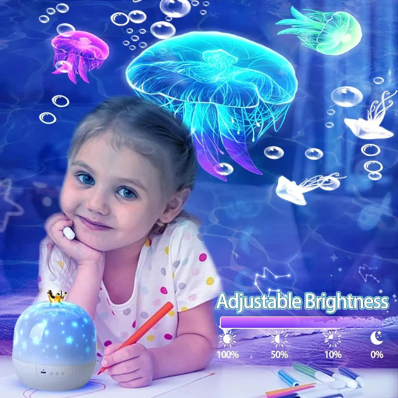 CosmoGlow – Verträumt & Kreativ – Galaxy Projektor Nachtlicht mit 360°-Drehung