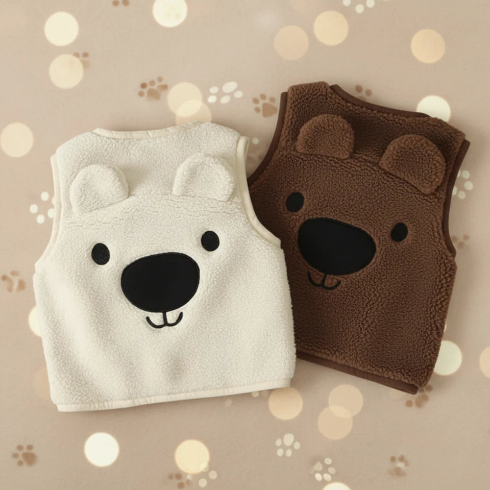Baby Bear Fleece Vest – Warm & Weich – Kinder-Bärenweste